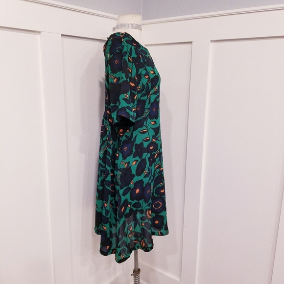 Vintage 50s 60's Mid Century print dress - Picture 5 of 7